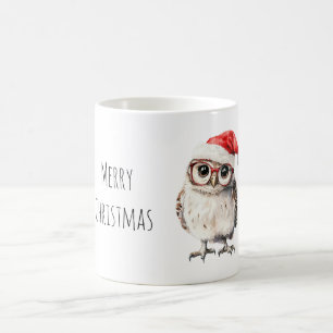 Weihnachten mit Eule mit Brille Kaffeetasse