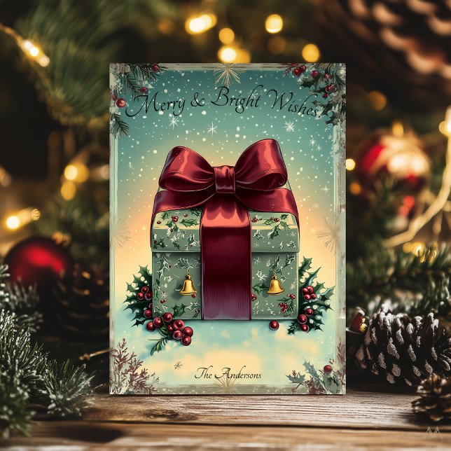 Weihnachten mit festlicher Geschenkboxen Einladung (Von Creator hochgeladen)