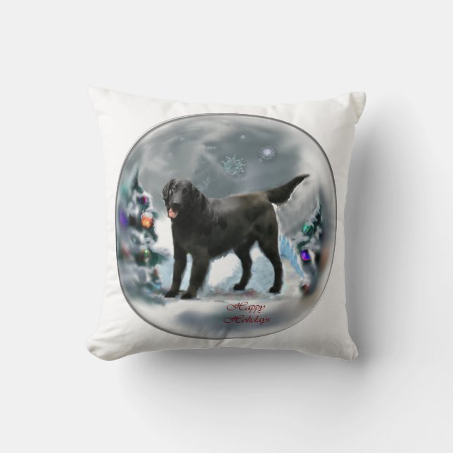 Weihnachten mit Flachbildschirm Kissen (Vorderseite)