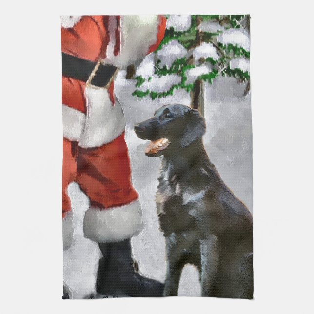 Weihnachten mit Flachbildschirm Küchentuch (Vertikal)