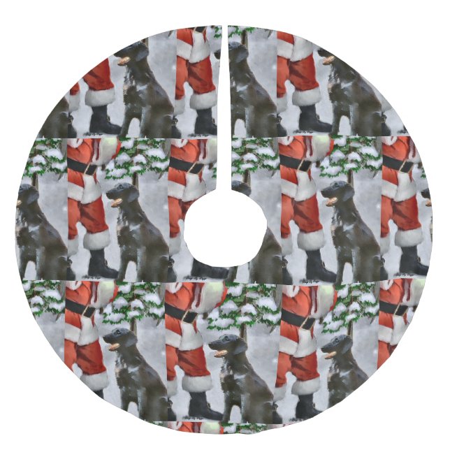 Weihnachten mit Flachbildschirm Polyester Weihnachtsbaumdecke (Vorderseite)