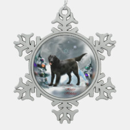 Weihnachten mit Flachbildschirm Schneeflocken Zinn-Ornament