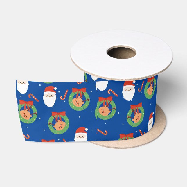 Weihnachten mit Freunden und Candy Canes Sat Satinband (Spule)