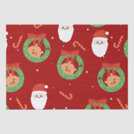 Weihnachten mit Freunden und Candy Canes Seidenpapier
