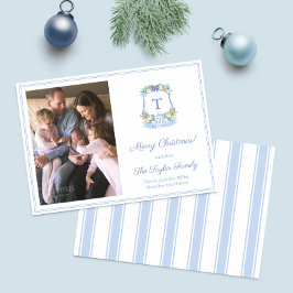 Weihnachten mit Handgemälden in Blau und Weiß