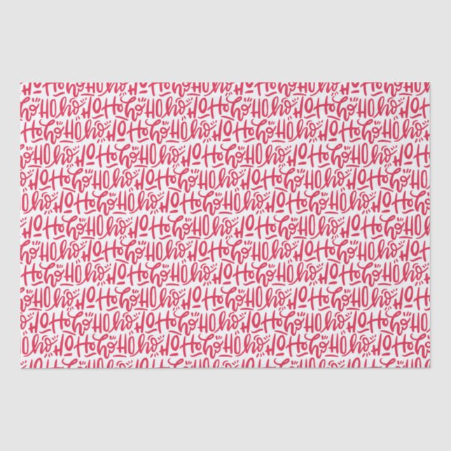 Weihnachten mit Handschrift Weihnachten Ho Ho Ho Seidenpapier (Vorderseite)