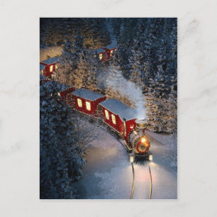 Weihnachten mit historischem Zug Postkarte