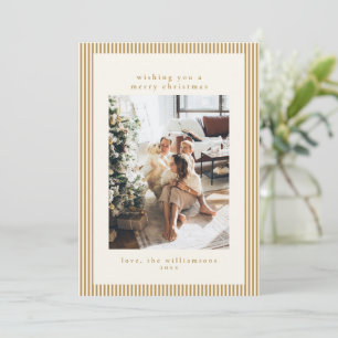 Weihnachten mit individuellem Familienfoto und gol