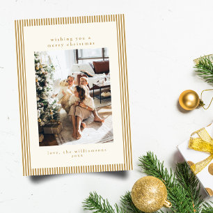 Weihnachten mit individuellem Familienfoto und gol