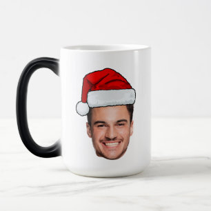 Weihnachten mit individuellem Gesichtsfoto und Wei Verwandlungstasse
