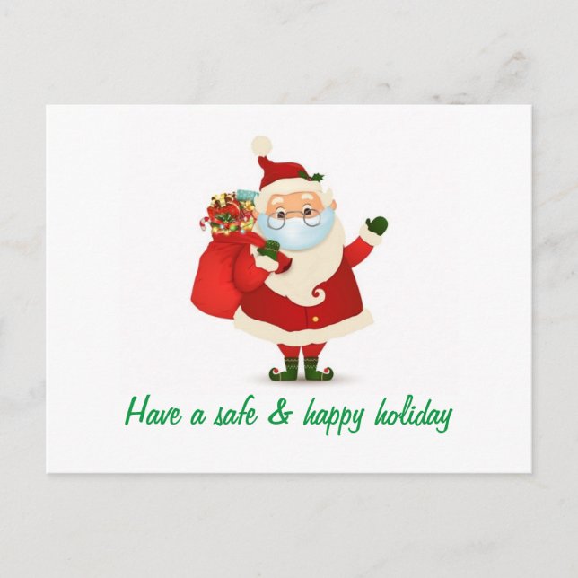 Weihnachten mit individueller Brille Postkarte (Vorderseite)