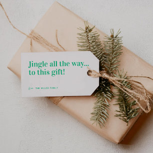 Weihnachten mit Jingle All The Way Geschenkanhänger