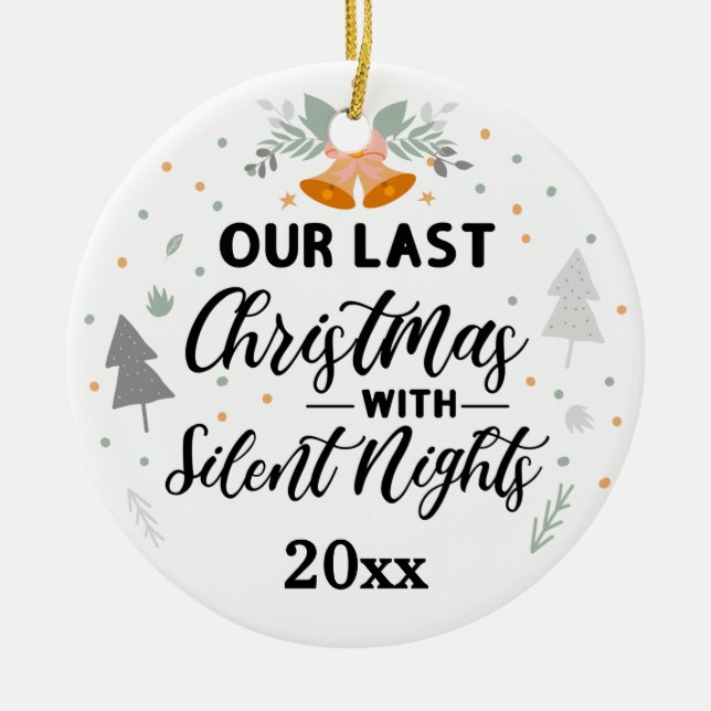 Weihnachten mit lauschigen Nächten Ultrasound Foto Keramik Ornament (Vorne)