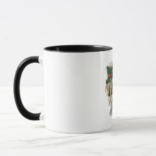 Weihnachten mit Liebhabern von Haustieren feiern Tasse
