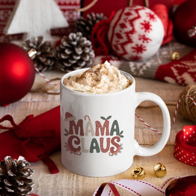 Weihnachten mit Mama Claus Kaffeetasse (Von Creator hochgeladen)