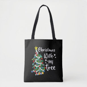 Weihnachten mit meinem Baum für Weihnachtsliebhabe Tasche