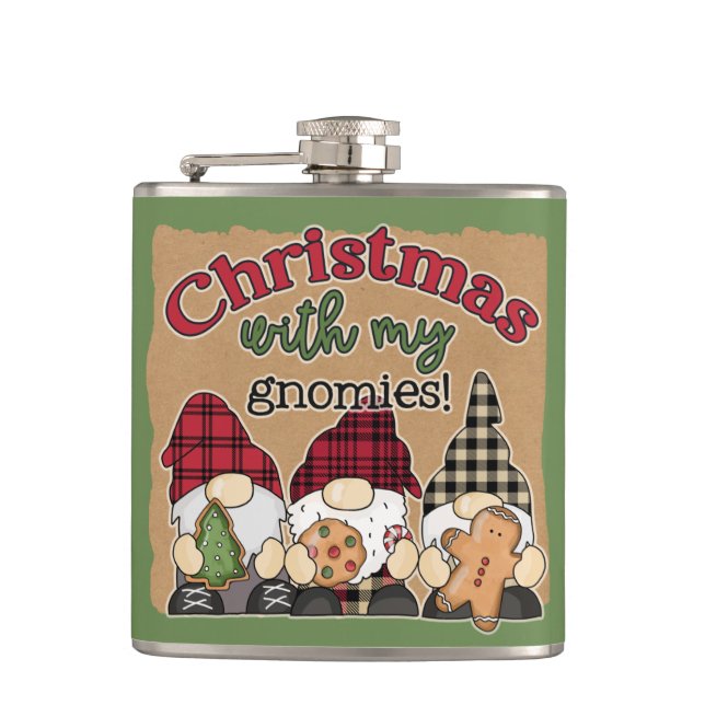 Weihnachten mit meinem Erwachsenen-Kleine Geschenk Flachmann (Vorderseite)
