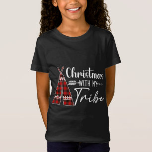 Weihnachten mit meinem Stamm Buffalo Kariert Match T-Shirt
