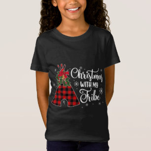 Weihnachten mit meinem Stamm Buffalo Karierten Wei T-Shirt