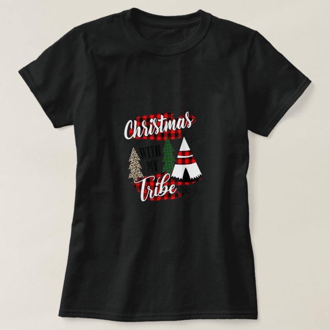 Weihnachten mit meinem Stammesleopard T-Shirt (Design vorne)