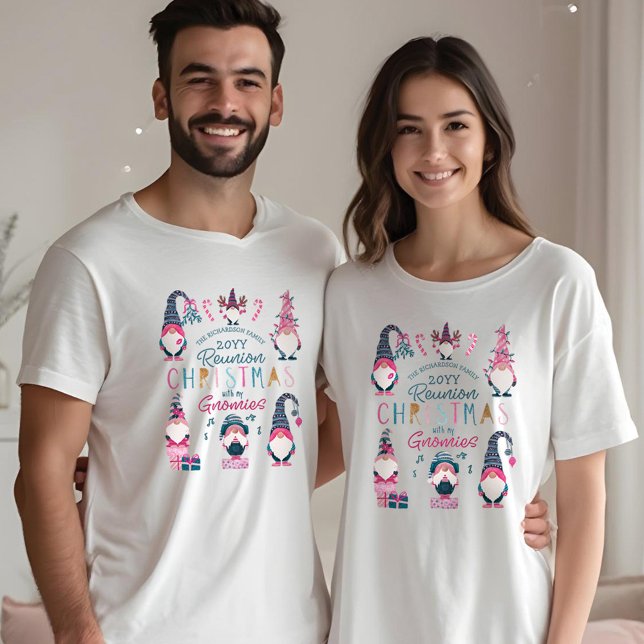 Weihnachten mit meinen Gnomen Weihnachten-Wiederse T-Shirt (Christmas With My Gnomies Family Christmas Reunion T-Shirt)