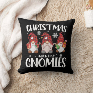 Weihnachten mit meinen Gnomies Buffalo Rot kariert Kissen