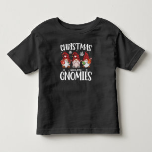 Weihnachten mit meinen Gnomies Buffalo Rot kariert Kleinkind T-shirt