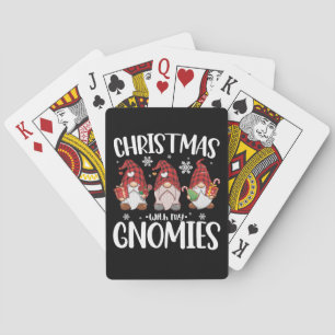 Weihnachten mit meinen Gnomies Buffalo Rot kariert Spielkarten