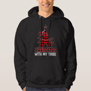 Weihnachten mit meinen Stämmen Xmas Buffalo Karier Hoodie