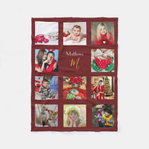 Weihnachten Mit Monogramm Fleecedecke