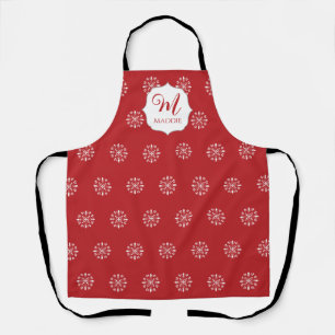 Weihnachten Mit Monogramm Niedliche einfache Schne Schürze