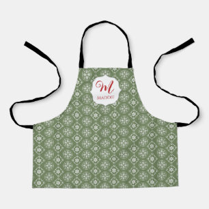 Weihnachten Mit Monogramm Niedliche einfache Schne Schürze