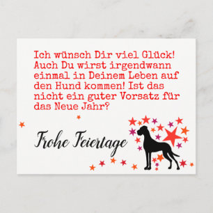 Weihnachten mit Neujahrsvorsatz Postkarte