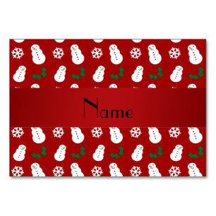 Weihnachten mit personalisiertem Namen Tischnummer