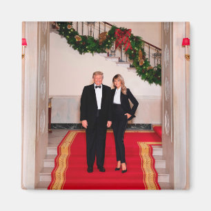 Weihnachten mit Präsident Donald Trump & Melania Magnet