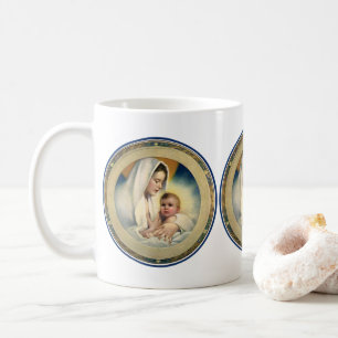 Weihnachten mit religiöser Vintage-Optik, Madonna Kaffeetasse