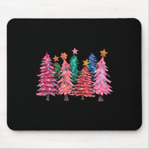 Weihnachten mit rosa Bäume Weihnachten Kostüme Mäd Mousepad