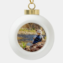 "Weihnachten mit Salz-" Keramik Verzierung Kugel-Ornament