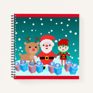 WEIHNACHTEN MIT SANTA UND SEINEN FREUNDEN NOTIZBUC NOTIZBUCH