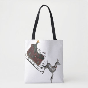 Weihnachten mit Santas Schlitten Tasche