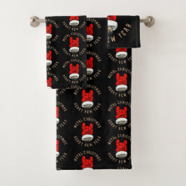 Weihnachten mit Schwermetall Badhandtuch Set