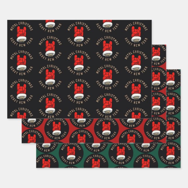 Weihnachten mit Schwermetall Geschenkpapier Set (Set)