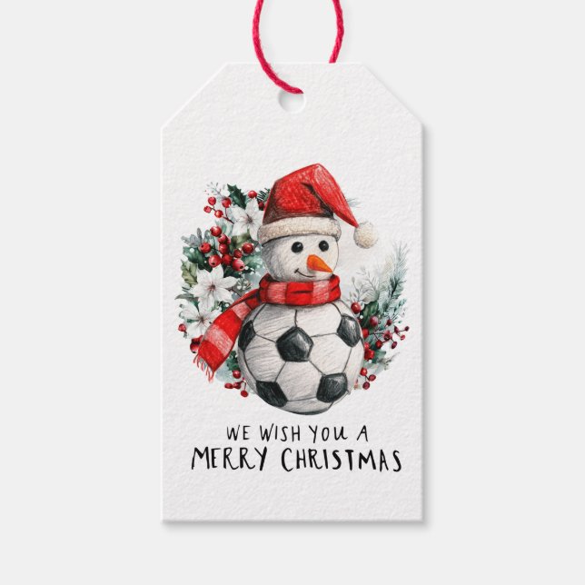 Weihnachten mit Snowman Geschenkanhänger (Vorderseite)
