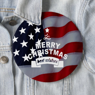Weihnachten mit Stern: Feiern Sie die Jahreszeit Button