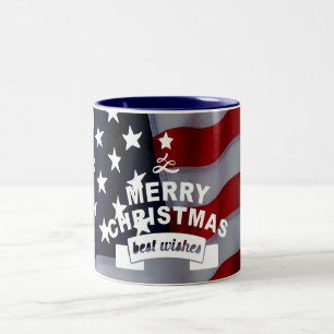 Weihnachten mit Stern: Feiern Sie die Jahreszeit Zweifarbige Tasse