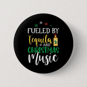Weihnachten mit Tequila und Weihnachtsmusik Button