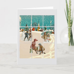 Weihnachten mit Vintagem Gefühl Karte