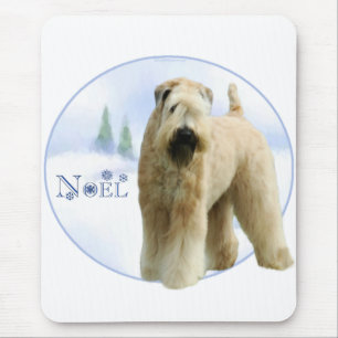 Weihnachten mit weichem Wheaten Terrier Mousepad