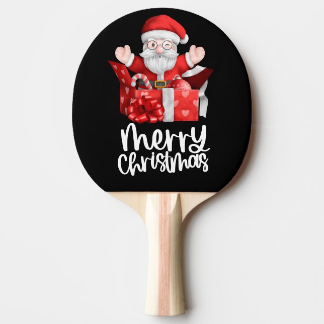 Weihnachten mit Weihnachten Tischtennis Schläger (Vorderseite)