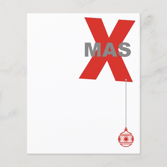 Weihnachten mit Weihnachtsbaum Ornament + Ihre Ide Flyer (Vorne)